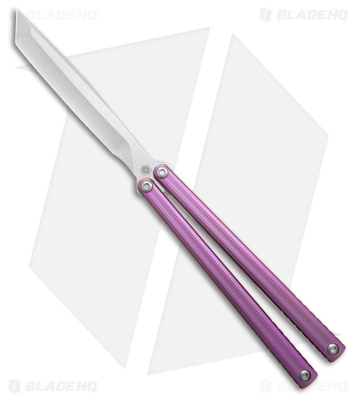 MachineWise Opus V2 Tanto Butterfly Knife Pink Titanium