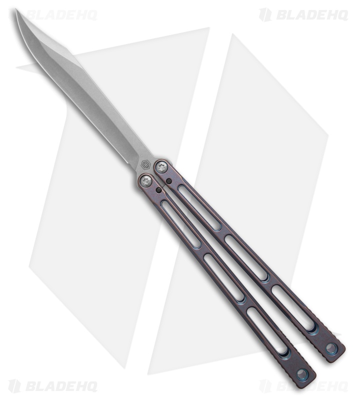 MachineWise SlifT V2 Butterfly Knife Cotton Candy/Pink Titanium (4.7" Stonewash)