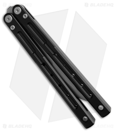Maxace Phantom-II Balisong Butterfly Knife Black Aluminum (4.3" SW)