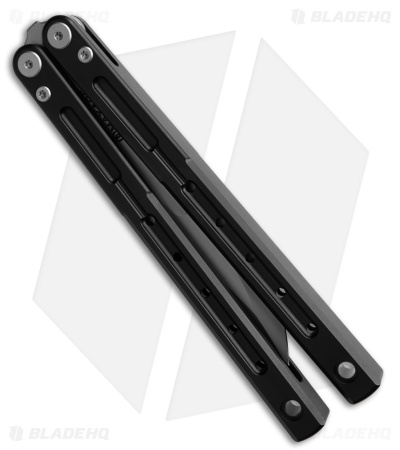 Maxace Phantom-II Balisong Butterfly Knife Black Aluminum (4.3" SW)