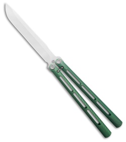 Medford Viceroy Drop Point Butterfly Knife Green Titanium (4.75" Satin S45VN)