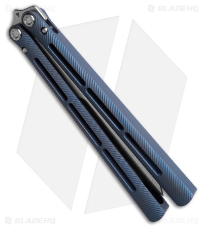 Medford Viceroy Dagger Butterfly Knife Blue Titanium (4.75" Stonewash S45VN)