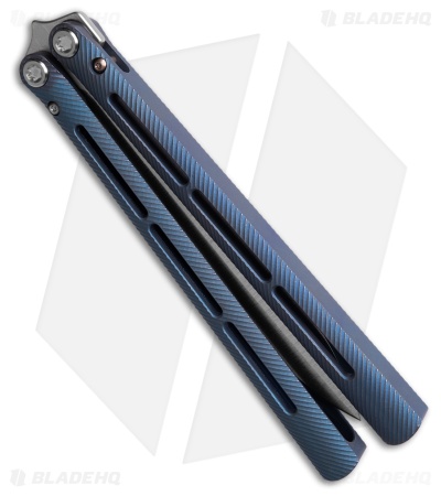 Medford Viceroy Dagger Butterfly Knife Blue Titanium (4.75" Stonewash S45VN)