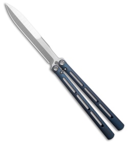Medford Viceroy Dagger Butterfly Knife Blue Titanium (4.75" Stonewash S45VN)