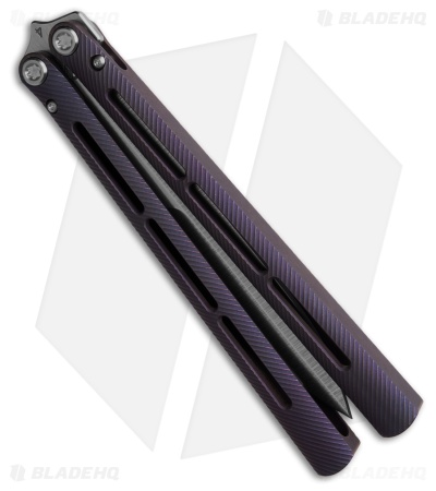 Medford Viceroy Dagger Butterfly Knife Purple Titanium (4.8" Stonewash S45VN)