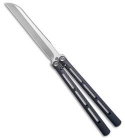 Medford Viceroy Sheepsfoot Butterfly Knife Blue Titanium (4.75" Satin S45VN)
