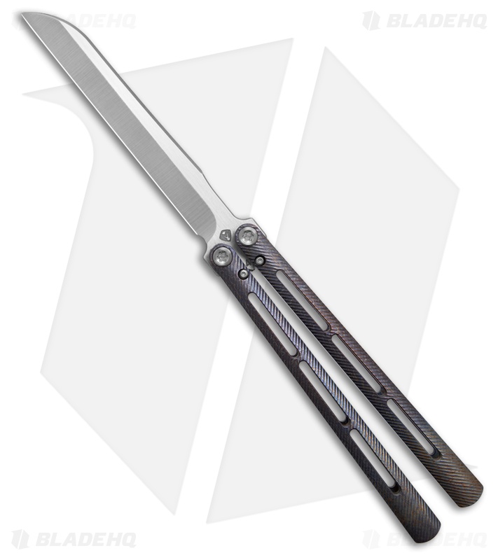 Medford Viceroy Sheepsfoot Butterfly Knife Flamed Titanium (4.75" Satin S45VN)