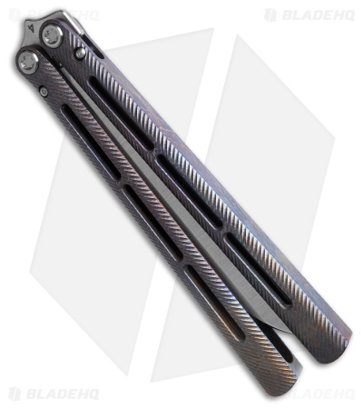 Medford Viceroy Sheepsfoot Butterfly Knife Flamed Titanium (4.75" Satin S45VN)