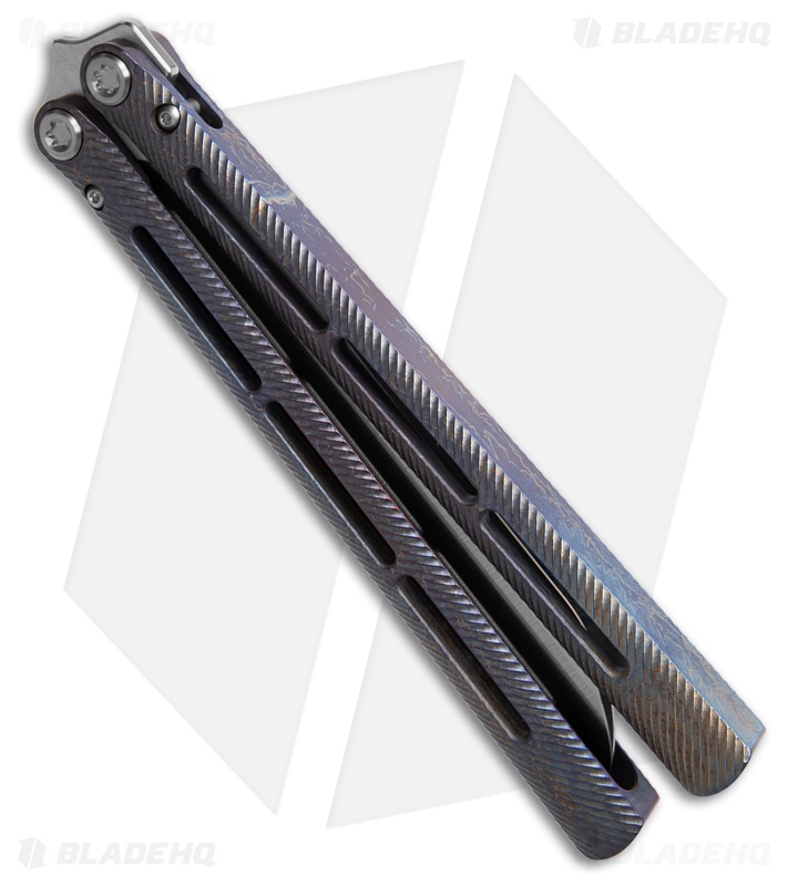 Medford Viceroy Sheepsfoot Butterfly Knife Flamed Titanium (4.75" Satin S45VN)