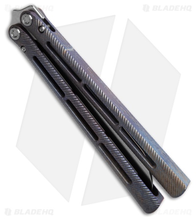 Medford Viceroy Sheepsfoot Butterfly Knife Flamed Titanium (4.75" Satin S45VN)