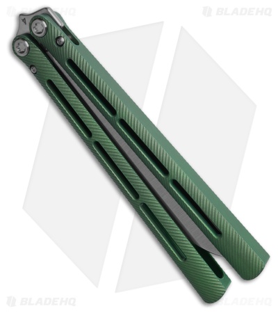 Medford Viceroy Sheepsfoot Butterfly Knife Green Titanium (4.75" Satin S45VN)