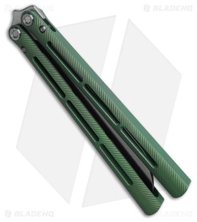Medford Viceroy Sheepsfoot Butterfly Knife Green Titanium (4.75" Satin S45VN)
