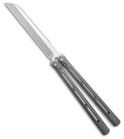 Medford Viceroy Sheepsfoot Butterfly Knife Tumbled Titanium (4.75" Satin S45VN)