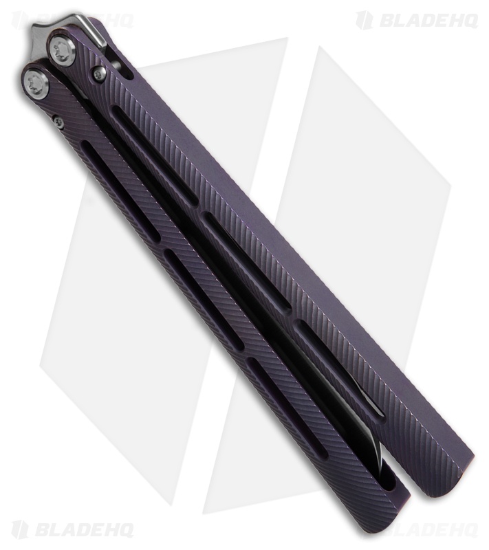 Medford Viceroy Sheepsfoot Butterfly Knife Violet Titanium (4.75" Satin S45VN)