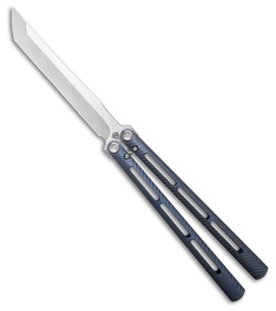 Medford Viceroy Tanto Butterfly Knife Blue Titanium (4.9" Satin S45VN)