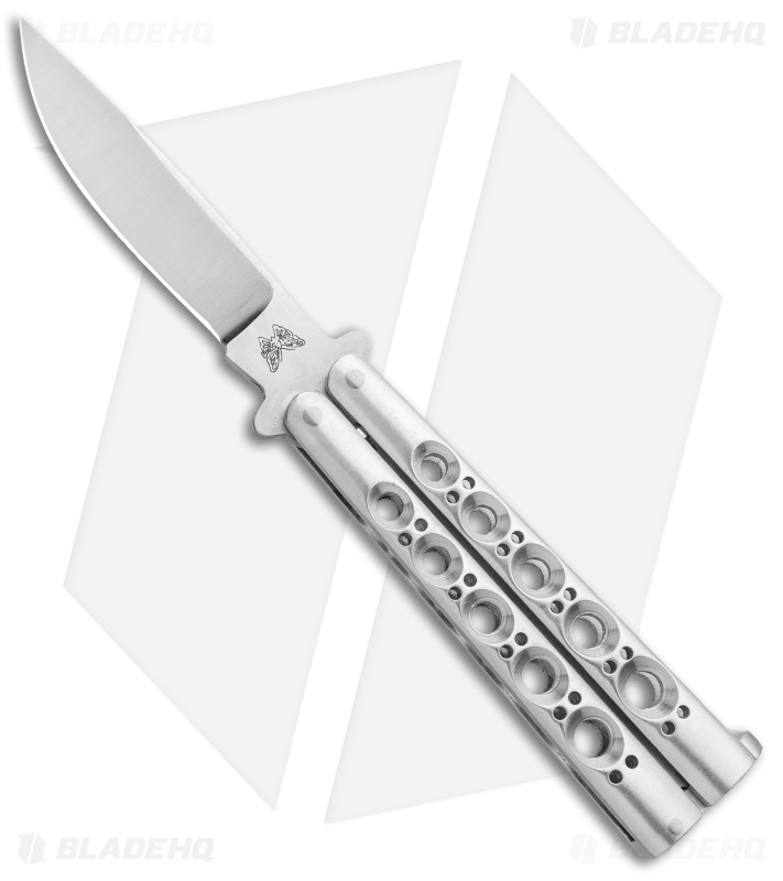 Pacific Cutlery Model 68 Bali-Song Aluminum Butterfly Knife (3.38" Satin)