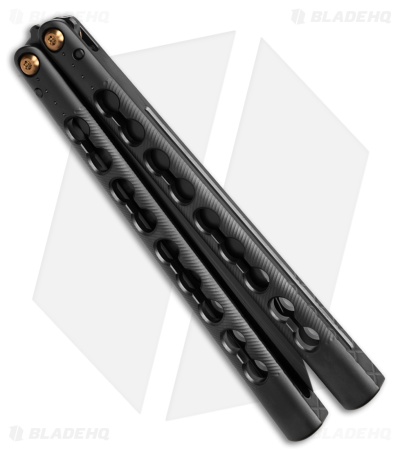 TOA DS-1 Butterfly Balisong Knife Milled Black DLC Ti (4.75" SW DLC)