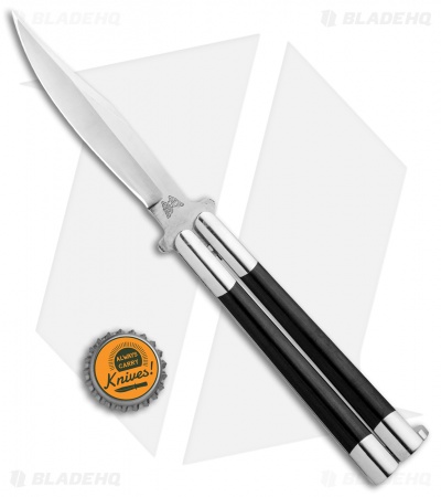 Vintage Bali-Song USA Jody Samson Butterfly Knife Black Micarta (4.25"Satin)
