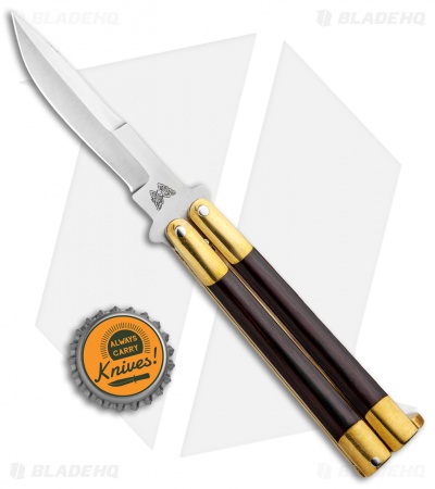 Vintage Bali-Song USA Jody Samson Butterfly Knife Micarta/Brass (3.3" Satin)