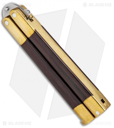 Vintage Bali-Song USA Jody Samson Butterfly Knife Micarta/Brass (3.3" Satin)