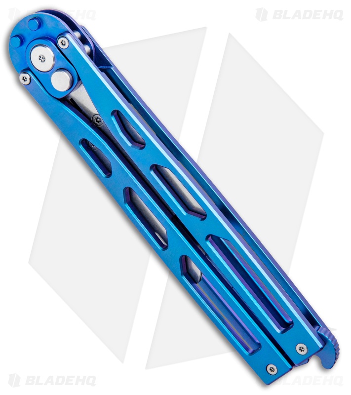 Artisan Cutlery Kinetic-Tool Automatic Butterfly Tool Blue Ti (2.8" SW)