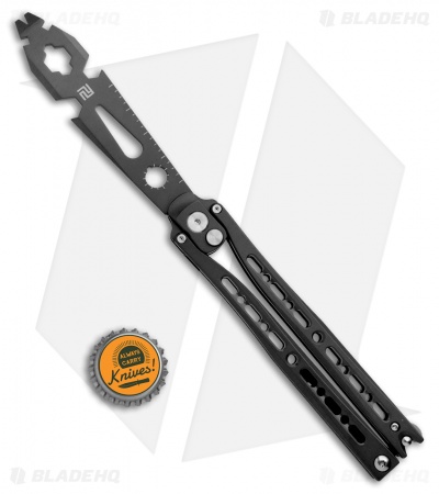 Artisan Cutlery Kinetic-Tool Automatic Butterfly Tool Black Aluminum (4" Black)