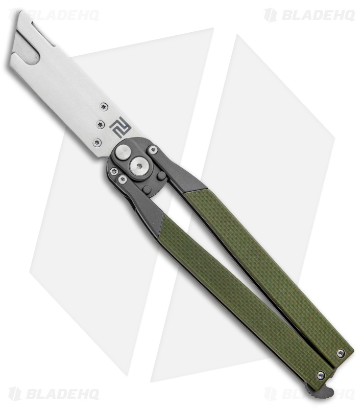 Artisan Cutlery Kinetic-Tool Automatic Butterfly Tool Green G-10 (2.8" SW)