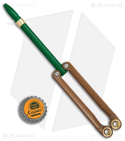 BaliYo by Spyderco Butterfly Pen Fisher Space Pen (Green/Brown) USA Made