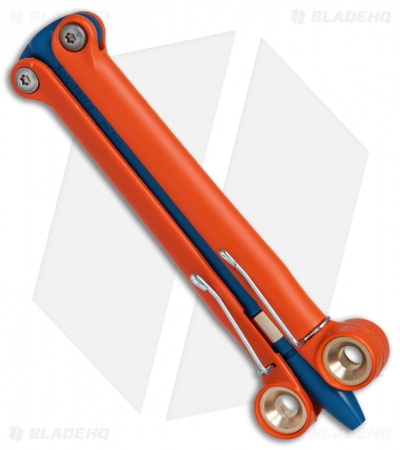 BaliYo by Spyderco Butterfly Pen Fisher Space Pen (Orange/Blue) USA Made