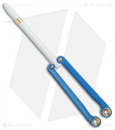 BaliYo by Spyderco Butterfly Pen Fisher Space Pen (Blue/White) USA Made