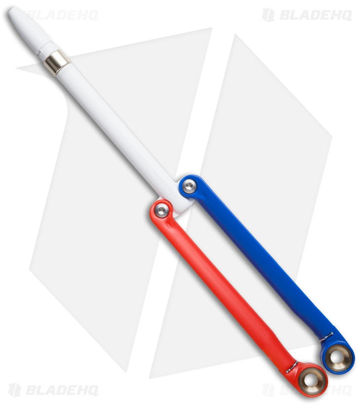 BaliYo by Spyderco Butterfly Pen Fisher Space Pen (Red/White/Blue) USA Made