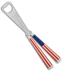 BB Barfly Bottle Opener Butterfly Trainer (USA Flag)