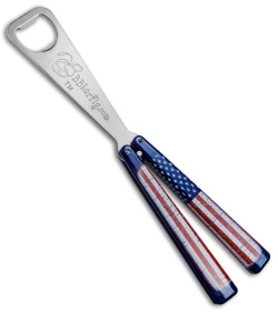 BB Barfly Bottle Opener Butterfly Trainer (Wild American Flag)