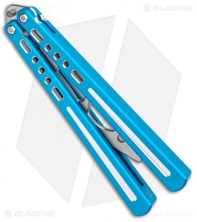 BBbarfly BBFireFly Knife Style Bottle Opener Balisong Blue (4.25" Satin)