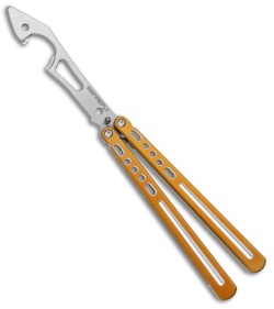 BBbarfly BBFireFly Knife Style Bottle Opener Balisong Gold (4.25" Satin)