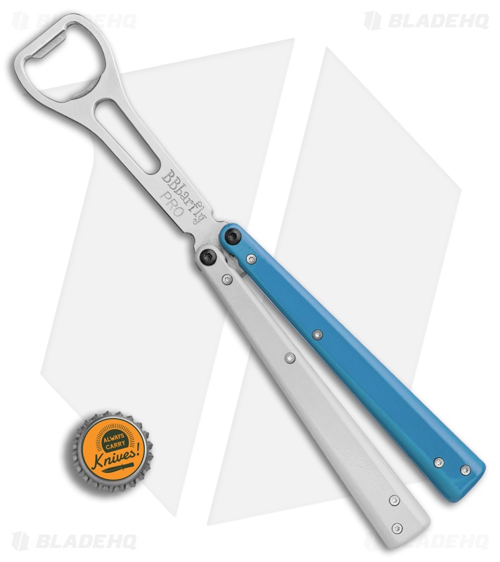 BB Barfly Pro Model Bottle Opener Butterfly Trainer BHQ Edition (Blue/White) 