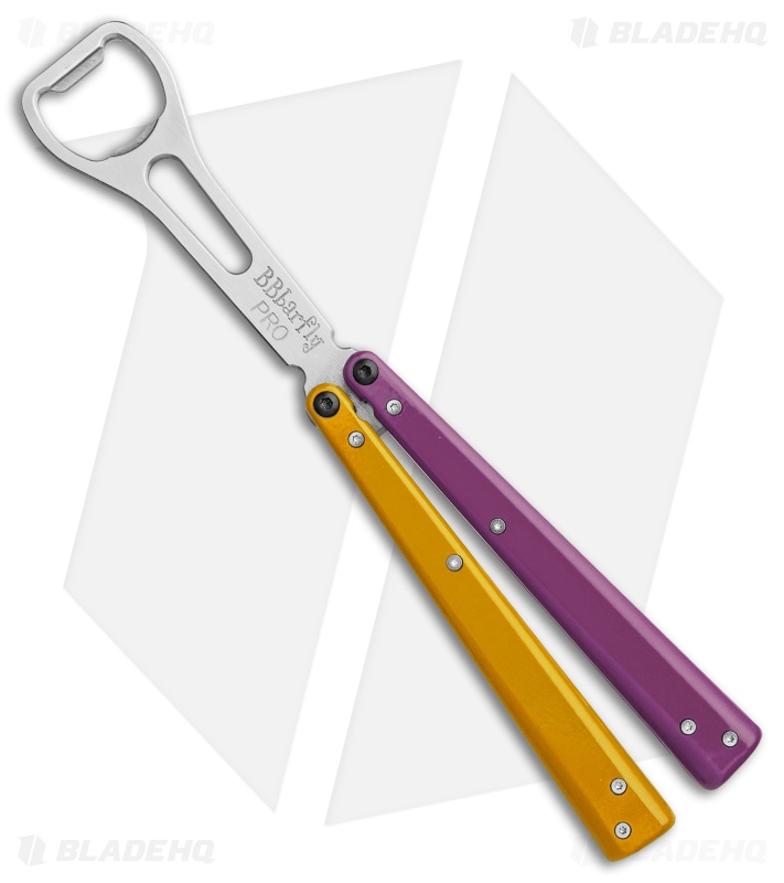 BB Barfly Pro Model Bottle Opener Butterfly Trainer (Purple/Yellow)