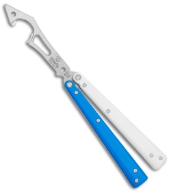 BB Barfly Pro V3 Blue/White BHQ Edition Knife Style Bottle Opener Butterfly