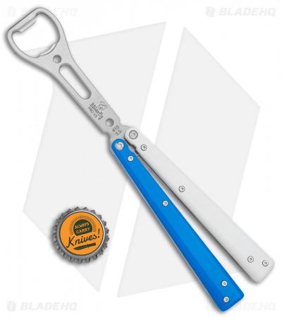 BB Barfly Pro V3 Blue/White BHQ Edition Standard Bottle Opener Butterfly