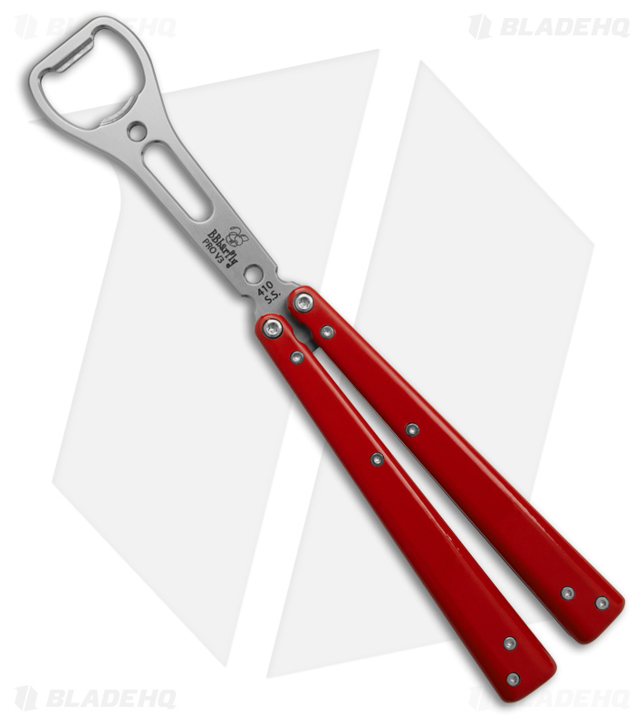BB Barfly Pro V3 Model Bottle Opener Butterfly Trainer Red Alum (Satin)
