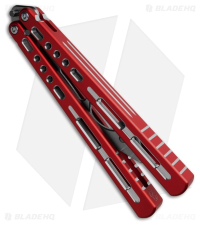 BBbarfly BBFireFly  Knife Style Bottle Opener Balisong Red (4.25" Satin)