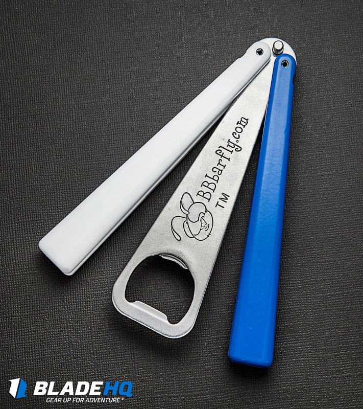 BB Barfly Bottle Opener Butterfly Trainer Blue/White (Blade HQ Edition)