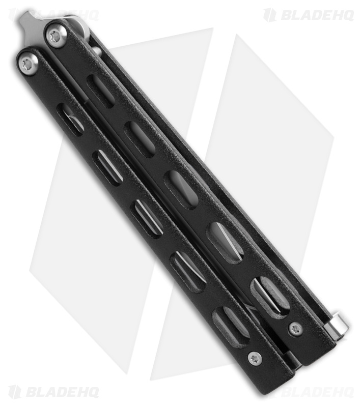 Bear & Son 113B Small Butterfly Balisong Knife Black Textured (3.3" Satin)