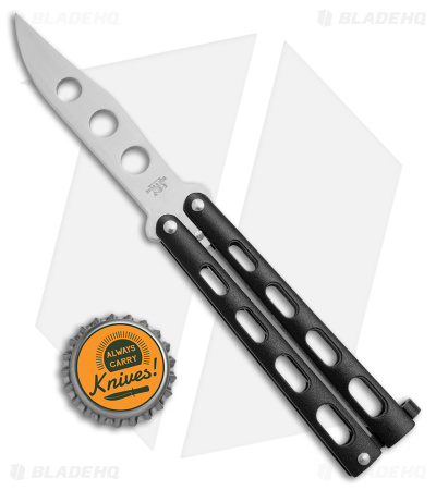 Bear & Son 113BTR Small Butterfly Knife Trainer w/Black Handle (3.3" Dull)