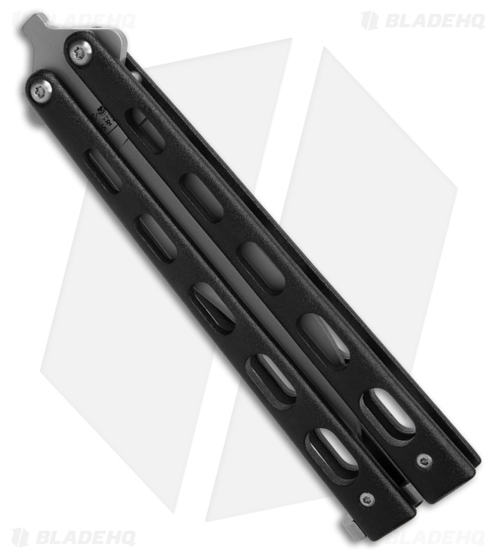 Bear & Son 114B Large Butterfly Knife Black (4" Satin) 