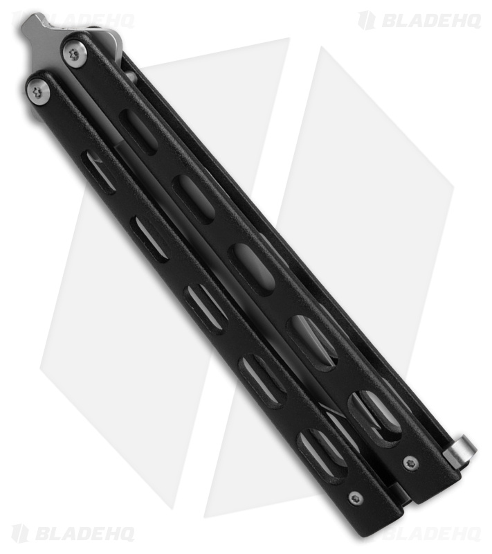 Bear & Son 114B Large Butterfly Knife Black (4" Satin) 