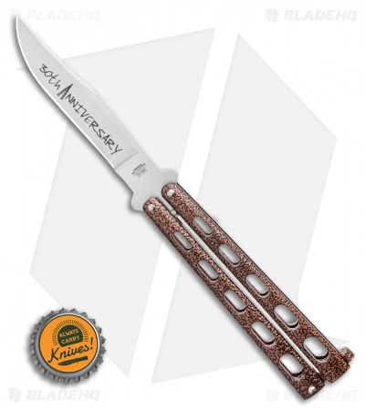 Bear & Son 30th Anniversary 114 Copper Vein Butterfly Knife (4.3" Satin) 