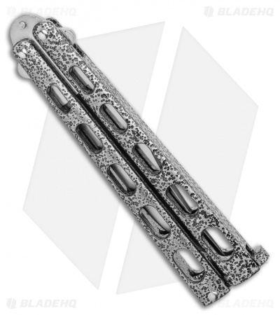 Bear & Son 30th Anniversary 114  Butterfly Knife Silver Vein Zinc (5" Satin) 