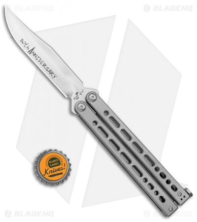 Bear& Son 30th Anniversary Bear Song VIII Butterfly Knife Clip Point(4.5" Satin)