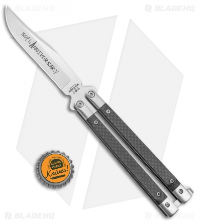 Bear & Son 30th Anniversary Butterfly Knife Carbon Fiber (5" Satin) CF17-S35